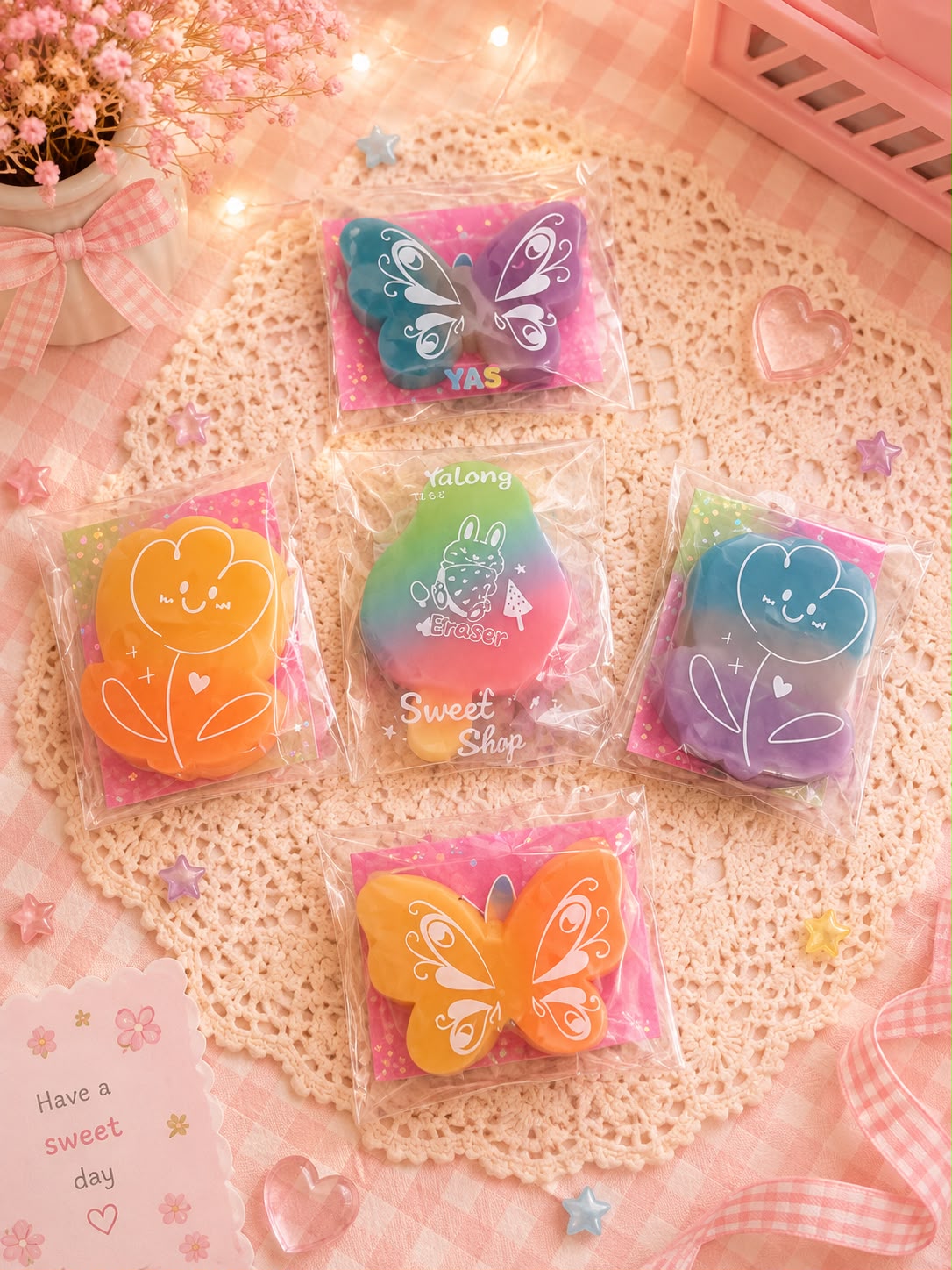 Butterfly Erasers