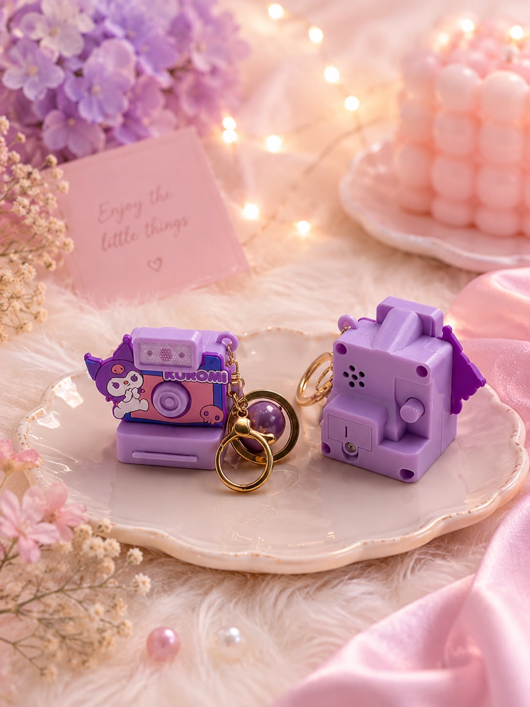 Kuromi Camera Keychain
