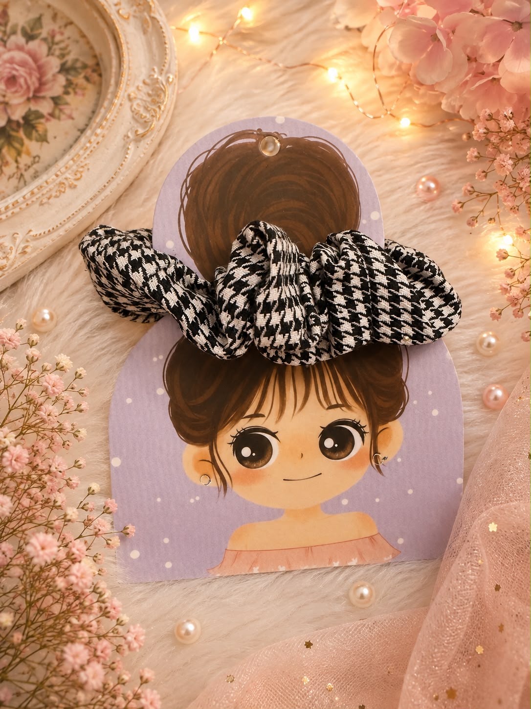 Checkered Scrunchie