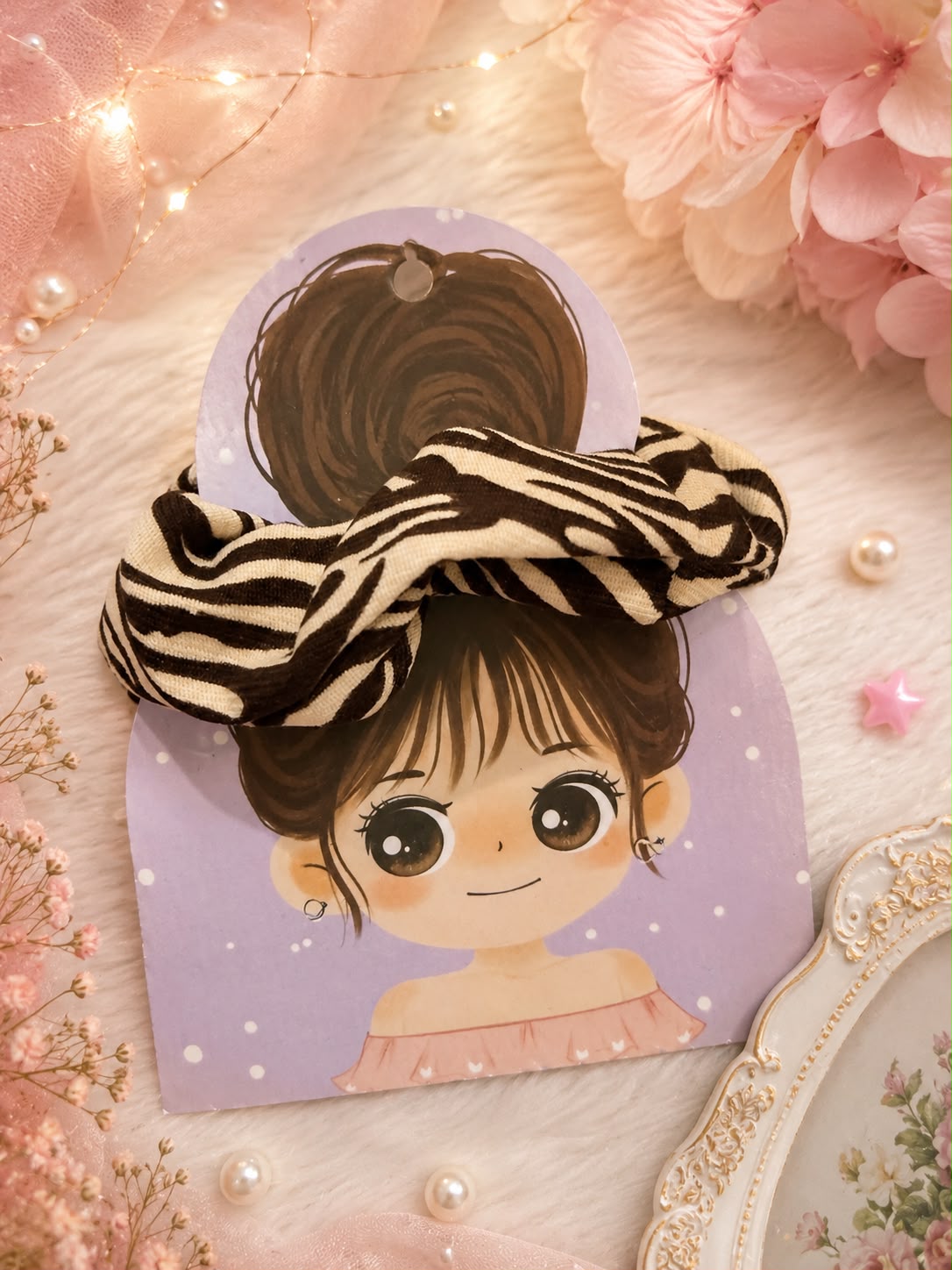 Black and White Stripes Scrunchie